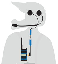 ENDURO MOTO KIT - INCLUDES HELMET KIT AND COMPACT HARNESS CABLE W/ V3 (ANALOG) HANDHELD RADIO