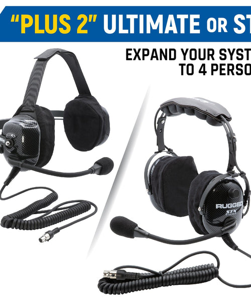 EXPAND TO 4 PLACE WITH BEHIND THE HEAD STX STEREO HEADSETS