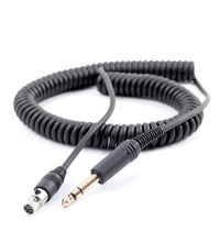 5' FOOT DAVID CLARK STYLE 1/4" HEADSET COIL CORD