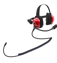 H80 "TRACK TALK" INTERCOM HEADSET. [RED - FLEX BOOM]