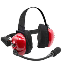 H80 "TRACK TALK" INTERCOM HEADSET. [RED - FLEX BOOM]