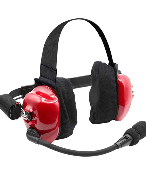 H80 "TRACK TALK" INTERCOM HEADSET. [RED - FLEX BOOM]