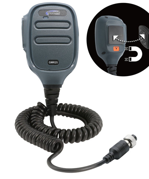 HAND MIC FOR GMR25 MOBILE RADIO WITH SCOSCHE MAGIC MOUNT