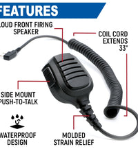 HAND SPEAKER MIC WATERPROOF FOR RH5R & RDH HANDHELD RADIOS