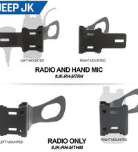 HANDHELD RADIO GRAB BAR MOUNT FOR JEEP JL - FITS R1/V3/GMR2/RH-5R RADIOS - GRAB BAR MOUNT AND RADIO-ONLY MOUNT.