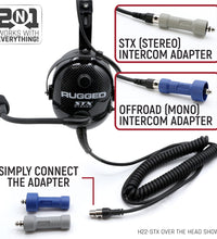 H42 STX STEREO BEHIND THE HEAD (BTH) HEADSET FOR STEREO INTERCOMS - CARBON FIBER