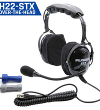 H42 STX STEREO BEHIND THE HEAD (BTH) HEADSET FOR STEREO INTERCOMS - CARBON FIBER