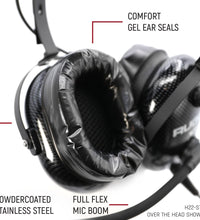 H22 STX STEREO OVER THE HEAD (OTH) HEADSET FOR STEREO INTERCOM - CARBON FIBER