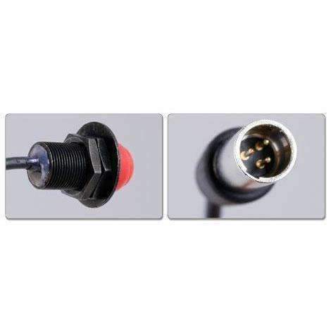 HOLE MOUNT STEERING WHEEL PUSH TO TALK (PTT) WITH COIL CORD  FOR CAR HARNESSES