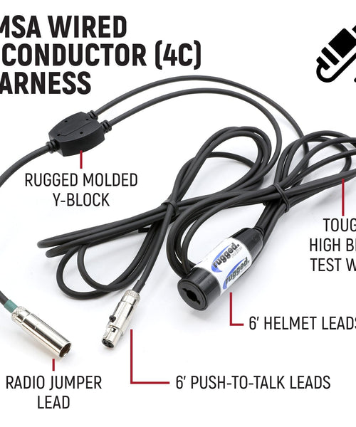 IMSA 4-CONDUCTOR (4C) CIRCLE TRACK ROAD RACE CAR HARNESS