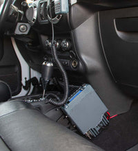 MOBILE RADIO MOUNT FOR JEEP JK AND JKU [4 DOOR ONLY] PASSENGER SIDE INTERIOR