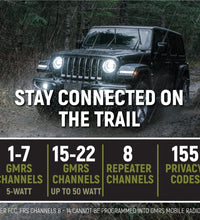 JP1 JEEP RADIO KIT WITH GMR45 POWER HOUSE MOBILE RADIO FOR JEEP JL WRANGLER JT