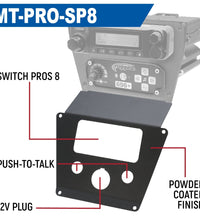 LOWER ACCESSORY PANEL FOR POLARIS RZR PRO XP, RZR TURBO R, AND RZR PRO R DASH MOUNT RADIO AND INTERCOM - SPOD TOUCH
