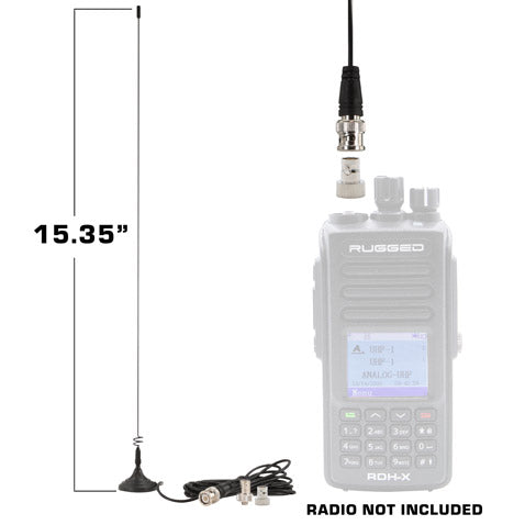 MAGNETIC MOUNT DUAL BAND ANTENNA FOR RUGGED HANDHELD RADIOS - R1, RDH-X, V3, AND RDH16