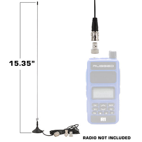 MAGNETIC MOUNT DUAL BAND ANTENNA FOR RUGGED HANDHELD RADIOS - R1, RDH-X, V3, AND RDH16