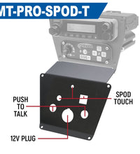 LOWER ACCESSORY PANEL FOR POLARIS RZR PRO XP, RZR TURBO R, AND RZR PRO R DASH MOUNT RADIO AND INTERCOM - SPOD TOUCH