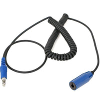 OFF ROAD HEADSET TO INTERCOM EXTENSION COIL CORD CABLE