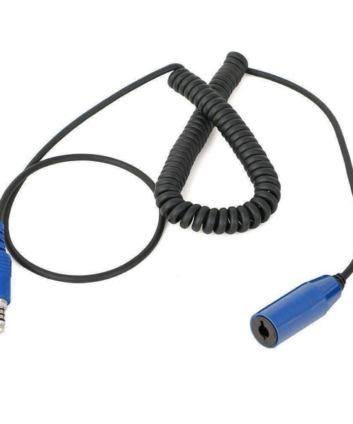 OFF ROAD HEADSET TO INTERCOM EXTENSION COIL CORD CABLE