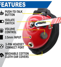 H80 "TRACK TALK" INTERCOM HEADSET. 2-PERSON [RED - FLEX BOOM]