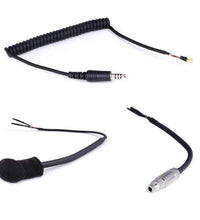 PELTOR COIL CORD HELMET KIT WITH FLEX BOOM MIC, 3.5MM EARBUD JACK, AND 4C PLUG