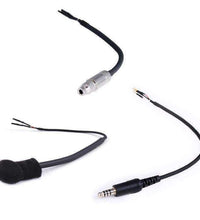 PELTOR STRAIGHT CORD HELMET KIT WITH FLEX BOOM MIC, 3.5MM EARBUD JACK, AND 4C PLUG