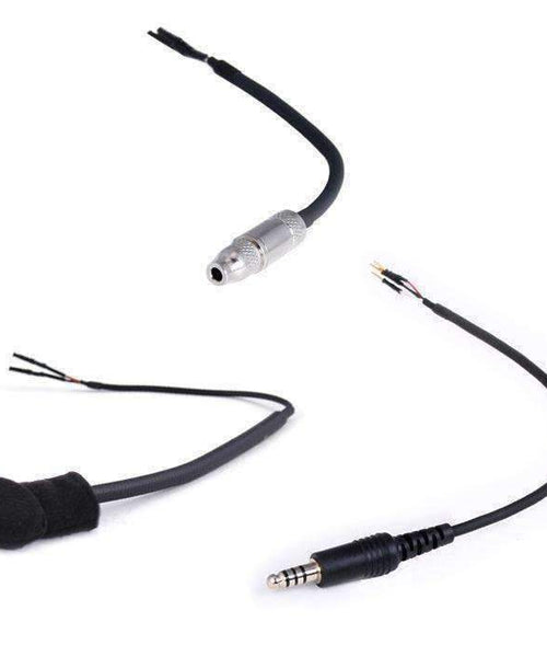 PELTOR STRAIGHT CORD HELMET KIT WITH FLEX BOOM MIC, 3.5MM EARBUD JACK, AND 4C PLUG