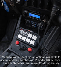 PROR POLARIS - DASH MOUNT - STX INTERCOM -M1 BUSINESS/COMMERCIAL BAND MOBILE RADIO AND ALPHA BASS BEHIND THE HEAD HEADSETS