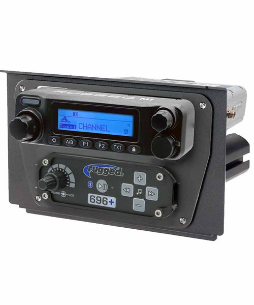 XP1 POLARIS - DASH MOUNT - 696 INTERCOM -G1 GMRS MOBILE RADIO AND ALPHA BASS BEHIND THE HEAD HEADSETS