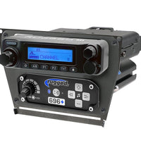 PROR POLARIS - DASH MOUNT - STX INTERCOM -G1 GMRS MOBILE RADIO AND ALPHA BASS BEHIND THE HEAD HEADSETS