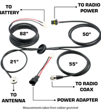 POWER AND ANTENNA CABLE HARNESS FOR JEEP JT AND JL