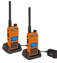 2 PACK - GMR2 HANDHELD GMRS FRS RADIO PAIR - BY RUGGED RADIOS - SAFETY ORANGE