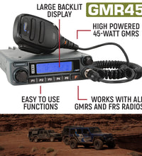 GMRS 45 WATT MOBILE RADIO KIT WITH ANTENNA AND UNI-MAG MOUNT