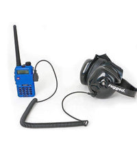 LISTEN ONLY RADIO TO HEADSET COIL CORD FOR RUGGED RH5R & KENWOOD RADIOS