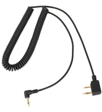 LISTEN ONLY RADIO TO HEADSET COIL CORD FOR RUGGED RH5R & KENWOOD RADIOS