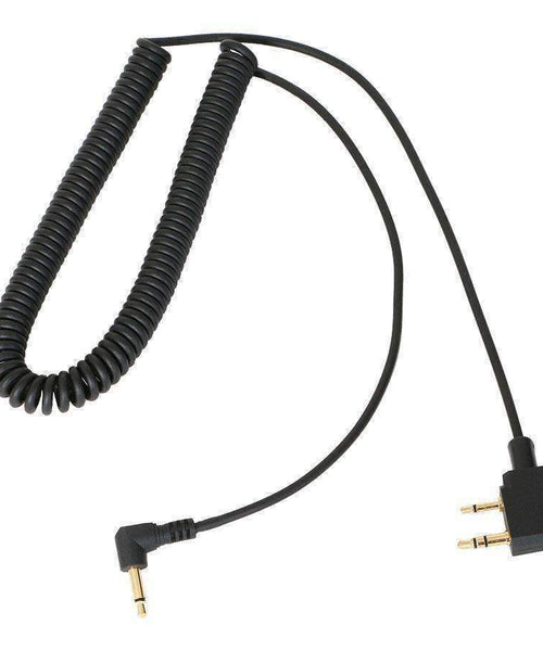LISTEN ONLY RADIO TO HEADSET COIL CORD FOR RUGGED RH5R & KENWOOD RADIOS
