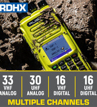 WATERPROOF ANALOG/DIGITAL - UHF & VHF HANDHELD RADIO - [HIGH VISABILITY]