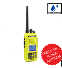 WATERPROOF ANALOG/DIGITAL - UHF & VHF HANDHELD RADIO - [HIGH VISABILITY]