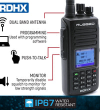 WATERPROOF ANALOG/DIGITAL - UHF & VHF HANDHELD RADIO - [HIGH VISABILITY]