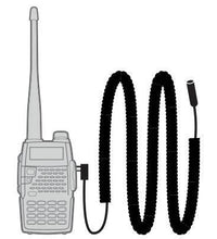 RADIO TO HEADSET COIL CORD FOR BOLT-ON 2-PIN ICOM RADIOS