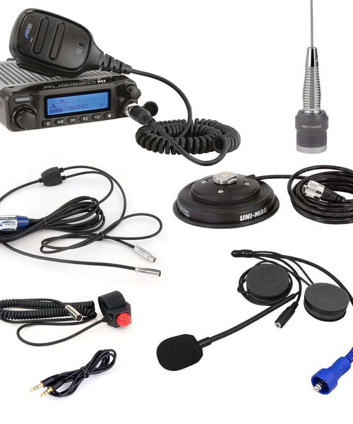 SINGLE SEAT KIT WITH M1-V DIGITAL AND ANALOG MOBILE RADIO & ALPHA BASS OVER THE HEAD HEADSET [OTU]