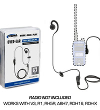 SINGLE WIRE EAR HOOK LAPEL MIC FOR RUGGED HANDHELD RADIOS