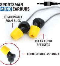 SPORTSMAN FOAM EARBUD SPEAKERS - MONO