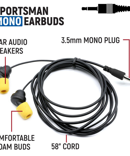 SPORTSMAN FOAM EARBUD SPEAKERS - MONO