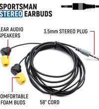 SPORTSMAN FOAM EARBUD SPEAKERS - STEREO