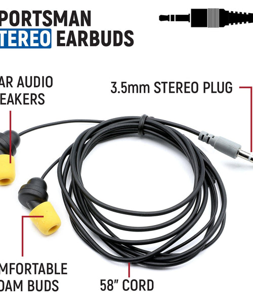 SPORTSMAN FOAM EARBUD SPEAKERS - STEREO