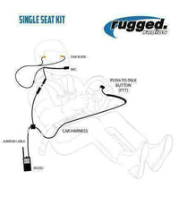 IMSA RACING SINGLE SEAT KIT WITH UHF RDH DIGITAL HANDHELD RADIO