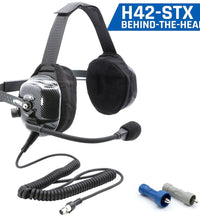 H42 STX STEREO BEHIND THE HEAD (BTH) HEADSET FOR STEREO INTERCOMS - CARBON FIBER