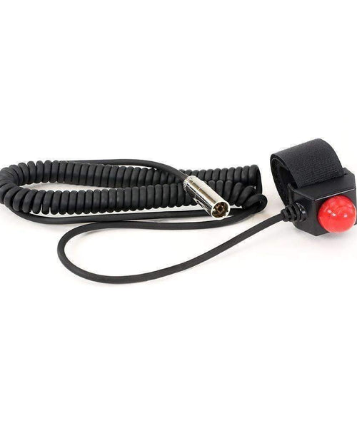 VELCRO MOUNT STEERING WHEEL PUSH TO TALK (PTT) WITH COIL CORD  FOR CAR HARNESSES