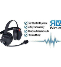 WIRELESS CELL PHONE HEADSET WITH 2-WAY RADIO CONNECTIVITY