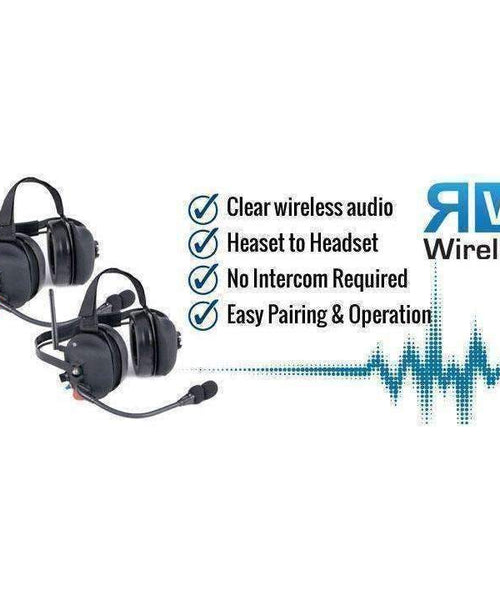 WIRELESS DOUBLE TALK DUAL HEADSET INTERCOM SYSTEM (PTT) PUSH TO TALK